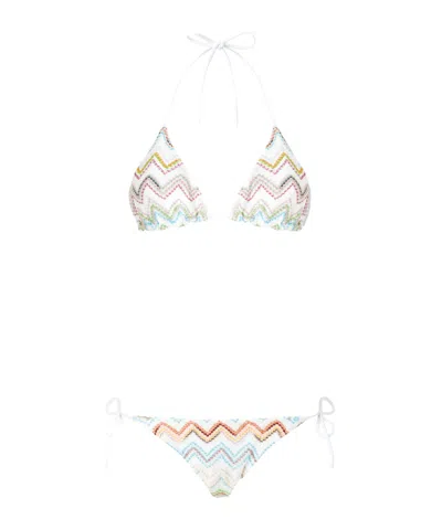Missoni Zigzag Bikini In White