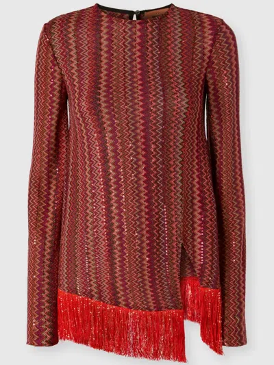 Missoni Zigzag Blouse In Rot