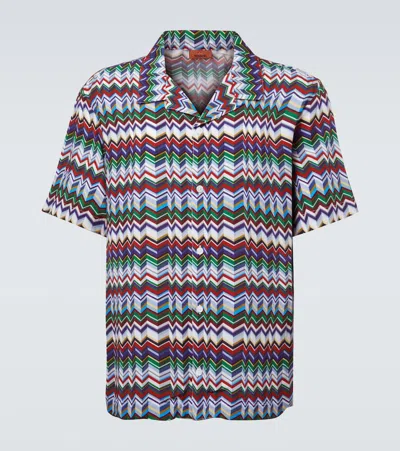 Missoni Zigzag Bowling Shirt In Multi