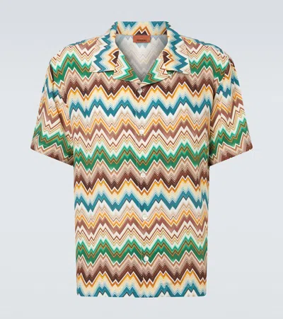 Missoni Zigzag Bowling Shirt In Multi