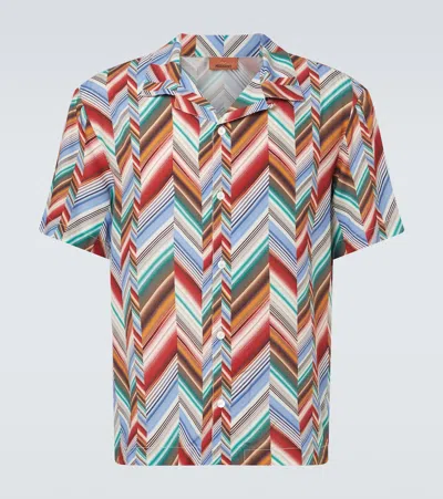 Missoni Zigzag Bowling Shirt In Multi