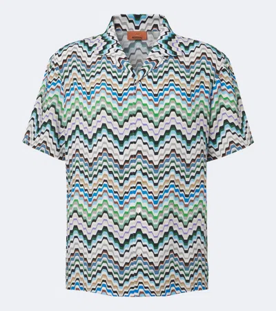 Missoni Zigzag Bowling Shirt In Multi