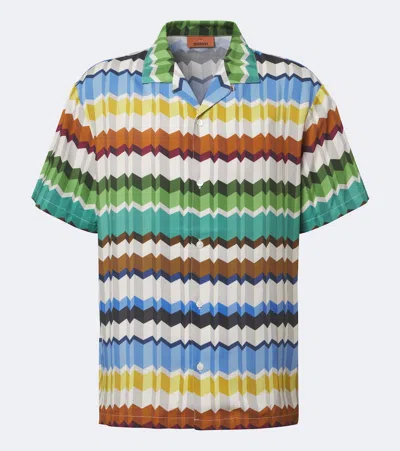 Missoni Zigzag Bowling Shirt In Multi