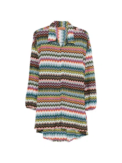 Missoni Zigzag Buttoned Top In Multi