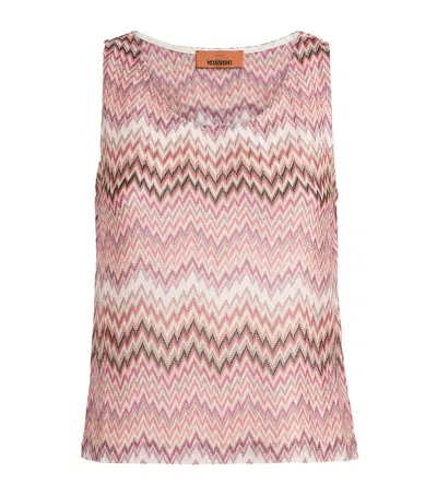 Missoni Zigzag Cami Top In Pink