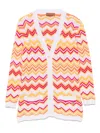 Missoni Long-sleeved Knitted Cardigan In 白色