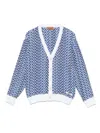 Missoni Zigzag Cardigan In Blue