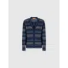 Missoni Cardigan Aus Reiner Wolle Mit Zickzackmuster In Blue