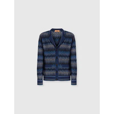 MISSONI MISSONI ZIGZAG CARDIGAN IN PURE WOOL