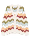 Missoni Chevron Pattern Buttoned Cardigan In Multicolour