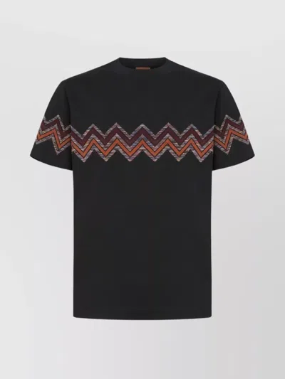 MISSONI ZIGZAG CHEVRON PATTERN CREW NECK T-SHIRT