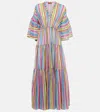 Missoni Tiered Printed Cotton And Silk-blend Maxi Dress In Multicoloured