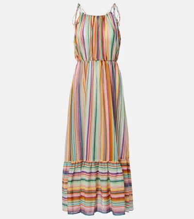 Missoni Zigzag Cotton And Silk Maxi Dress In Multi