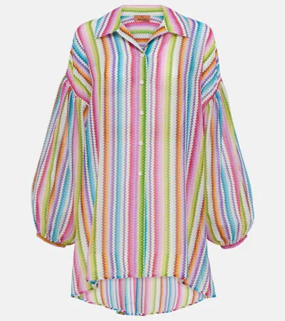 Missoni Zigzag Cotton And Silk Shirt In Multicolor