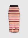 Missoni Zigzag Cotton And Viscose Midi Skirt In Multicoloured