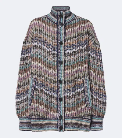 Missoni Zigzag Cotton And Wool-blend Cardigan In Multi