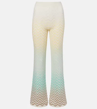 Missoni Zigzag Cotton-blend Flared Pants In Multi