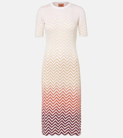 Missoni Zigzag Cotton-blend Midi Dress In Multicoloured