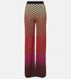 Missoni Palazzo-hose Aus Einem Baumwollgemisch In Multicolor