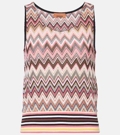 Missoni Zigzag Cotton-blend Top In Multicoloured