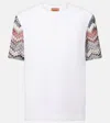 Missoni Short Sleeve T-shirt With Snake Pattern Insert In White