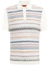 Missoni Multicolor Zig-zag Polo In White
