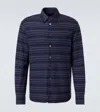 Missoni Shirt With Micro Zigzag Tone On Tone In Blue
