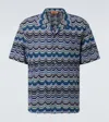 Missoni Bowling Shirt With Geometric Zigzag In Multi
