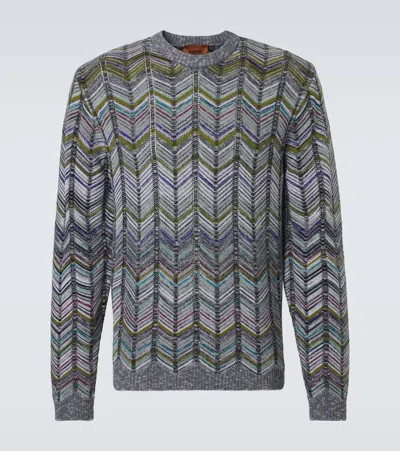 Missoni Zigzag Cotton Sweater In Multi