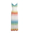 Missoni Wave Pattern Metallic Viscose Dress In Multi