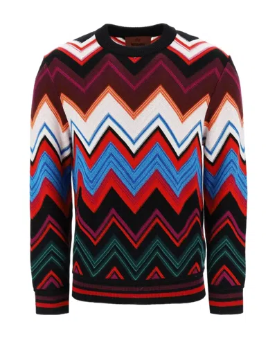 MISSONI MISSONI ZIGZAG CREWNECK KNITTED JUMPER