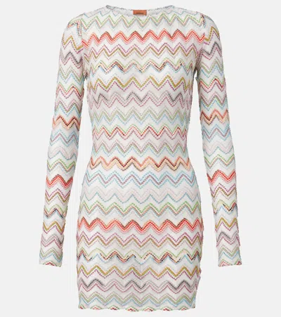 Missoni 3d Lamé Zigzag Dress In Multicolor