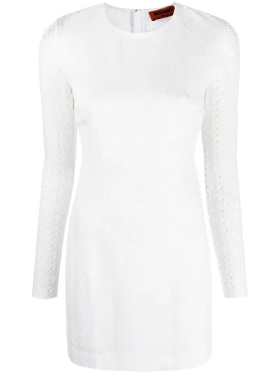 Missoni Zigzag-woven Mini Dress In White
