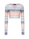 Missoni Wave-pattern Long-sleeve Top In Multi