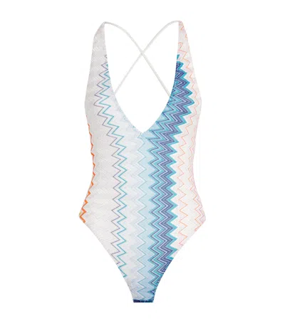 MISSONI ZIGZAG CROSS-BACK SWIMSUIT