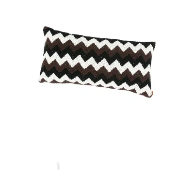 Missoni Zig-zag Cushion In Brown
