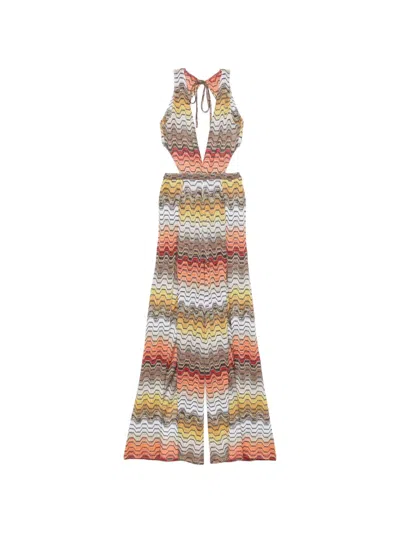 Missoni Zigzag Cut-out Jumpsuit In Multi