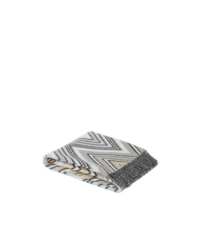 Missoni Zigzag-design Blanket (190cmx130cm) In Gray