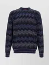 Missoni Zigzag Pattern Sweater Sweaters And Cardigans Blue In Blue
