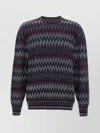 Missoni Zigzag Pattern Sweater Sweaters And Cardigans Blue In Brown
