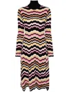 Missoni Kleid Mit Rollkragen Und Intarsienmuster In Black