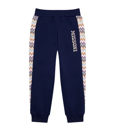Missoni Kids' Zigzag-detail Sweatpants In Black