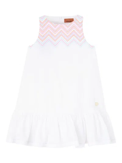 Missoni Kids' Zigzag Dress In White