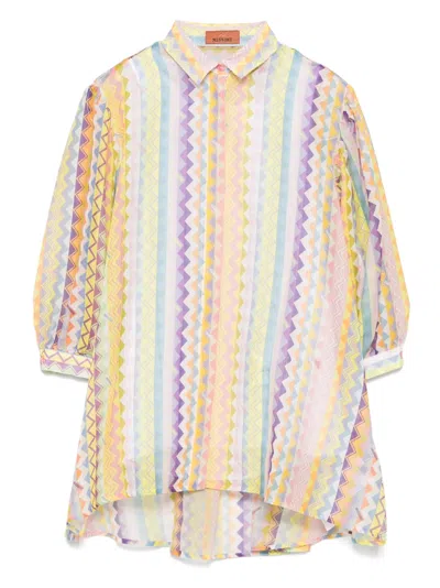 Missoni Kids' Zigzag Dress In Multicolor