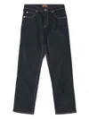 Missoni Dark Blue Jeans With Logo And Zigzag Pattern In Blue