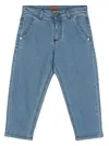 Missoni Zigzag-embroidered Tapered Jeans In Blue