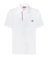 Missoni Zigzag Embroidery And Contrasting Detail Piqué Polo Shirt In White