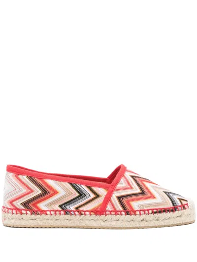 Missoni Zigzag Espadrilles In Red