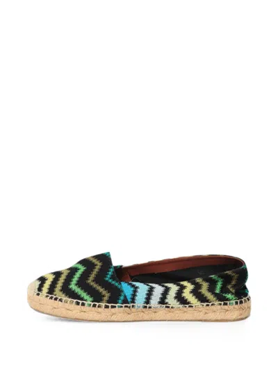 Pre-owned Missoni Zig-zag Espadrilles In Black