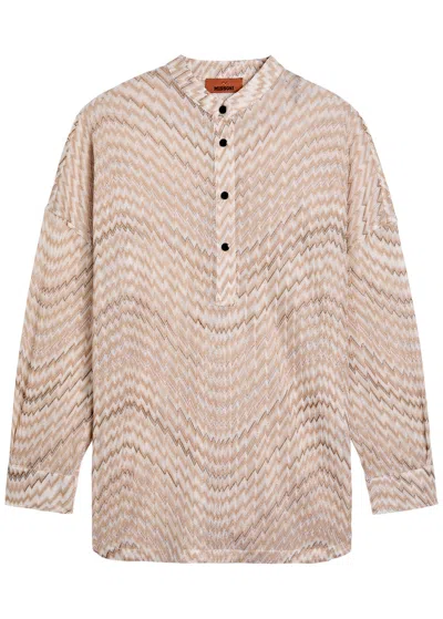 Missoni Zigzag Fine-knit Blouse In Multi
